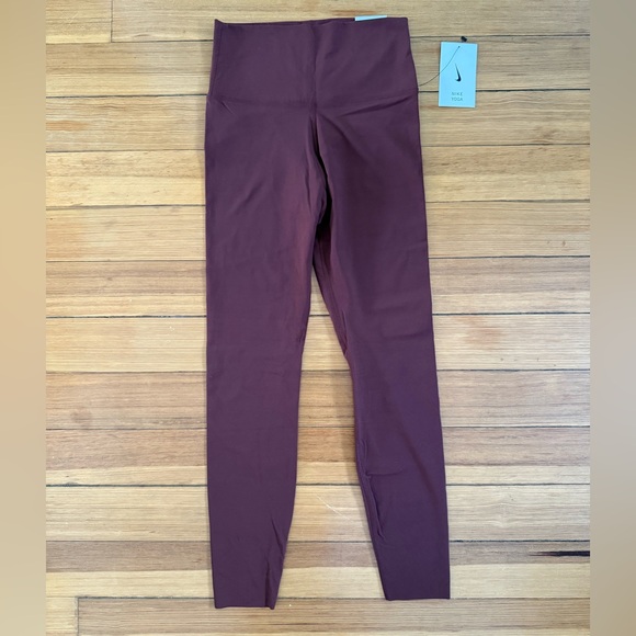 Nike Women’s Luxe Yoga Leggings - Burgundy - Size Small - Picture 1 of 5